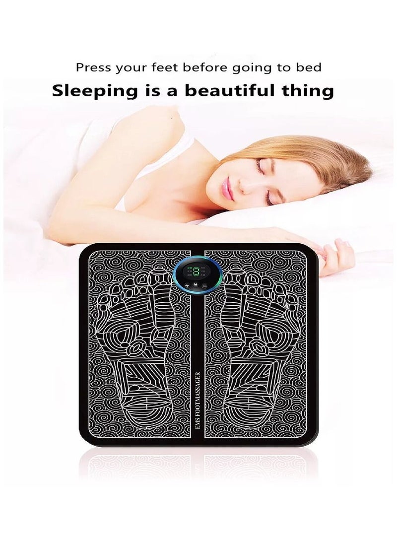 حصيرة مدلك القدم EMS 8 أوضاع كهربائية محمولة للساق والقدم محفز لعضلات التدليك لتخفيف الضغط | وسادة مساج للقدم لتخفيف الآلام وتخفيف الدورة الدموية للقدم - Image 2