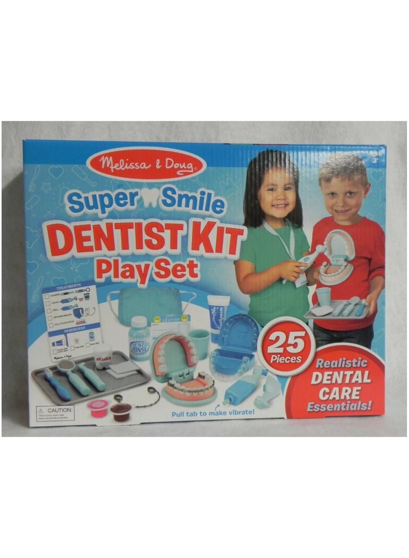 Melissa & Doug Super Smile Dentist Kit With Pretend Play Set of Teeth And Dental Accessories (25 Toy Pieces)