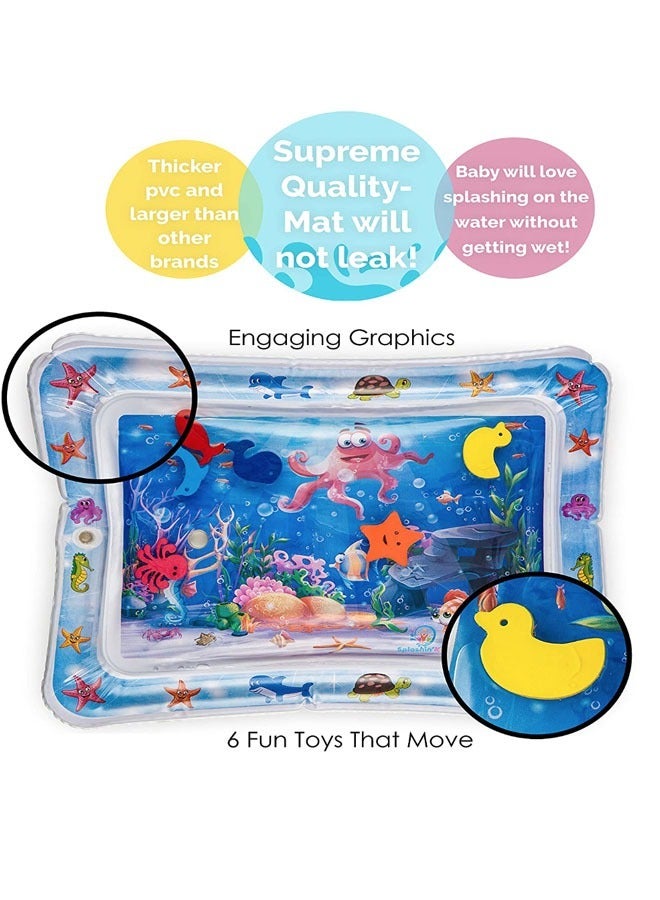 Playtime Baby Tummy Time Mat for Infants and Toddlers Inflatable Water Mat - Image 4