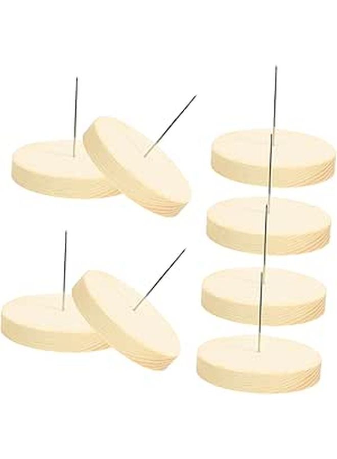 8 Pcs Crochet Doll Display Stand With Wooden Base And Felt Holder Storage Rack - Image 1