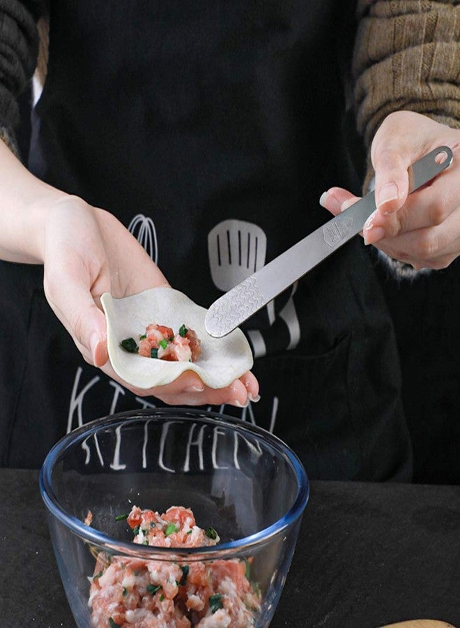 لوزين ملعقتان من الفولاذ المقاوم للصدأ لحشو الزلابية، ملعقة خلط وتشكيل الزلابية، أدوات مطبخ منزلية ومطاعم، لون فضي - Image 2