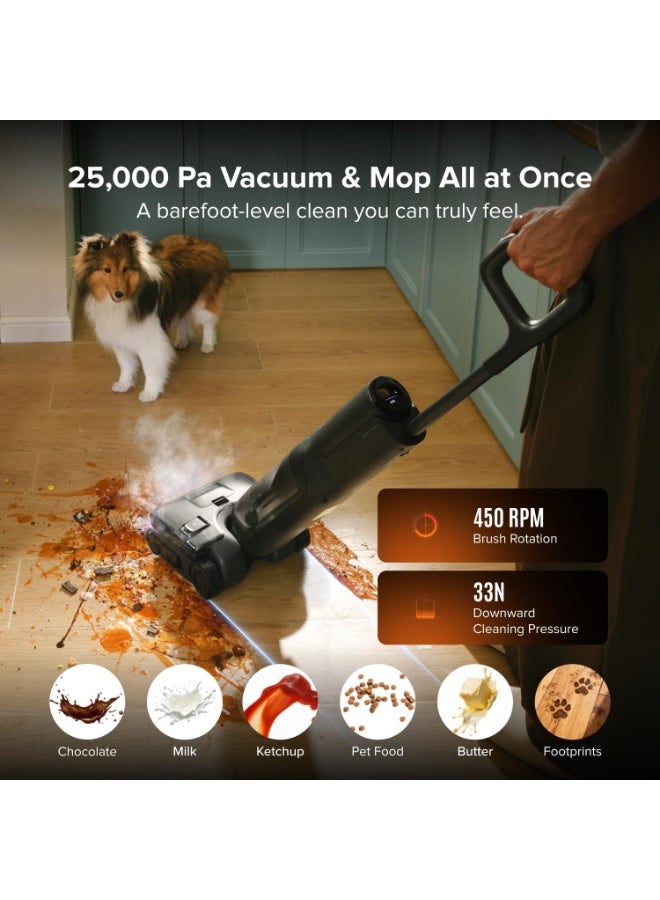 roborock F25 Steam Wet Dry Vacuum Mop Combo, 356°F Steam Cordless Vacuum Cleaner, 25000 Pa Suction for Hard Floor, 203°F Self-Cleaning Electric Mop, 80 Min Long Runtime for Whole-House Cleaning - Image 3