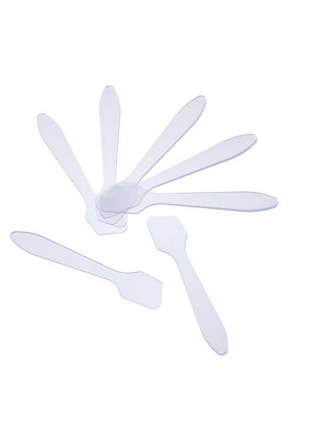 ASTRQLE 100 Pcs Disposable Plastic Frosted Cosmetic Mask Spoon Clear Makeup Facial Mask Cream Spatula Scoop For Easy Mixing And Sampling - Image 1