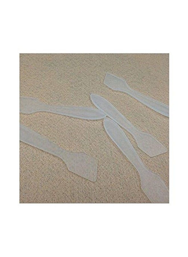 ASTRQLE 100 Pcs Disposable Plastic Frosted Cosmetic Mask Spoon Clear Makeup Facial Mask Cream Spatula Scoop For Easy Mixing And Sampling - Image 4