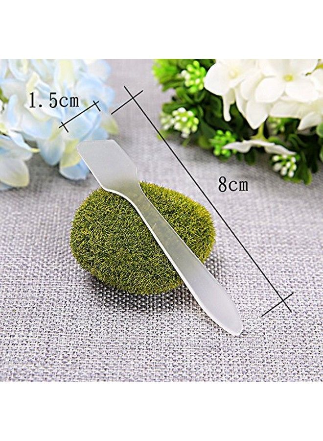 ASTRQLE 100 Pcs Disposable Plastic Frosted Cosmetic Mask Spoon Clear Makeup Facial Mask Cream Spatula Scoop For Easy Mixing And Sampling - Image 2