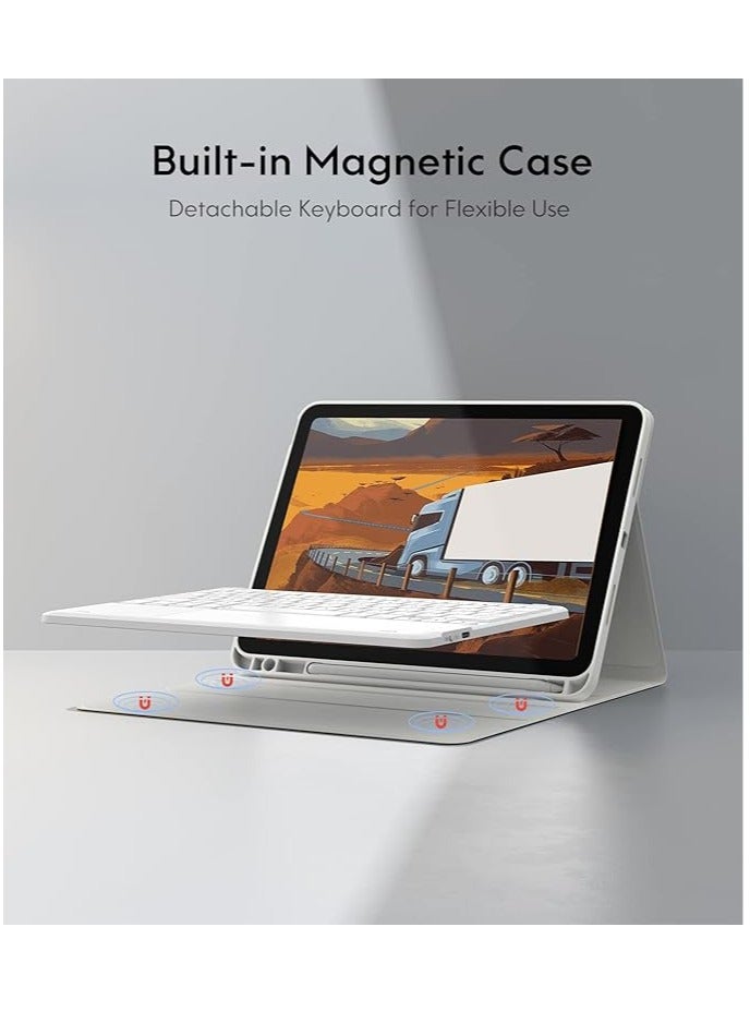 CHESONA for iPad 10th Generation keyboard Case with Arabic and English Keyboard, 3 Color Backlight, Multi-Touch Trackpad, Flip Stand Case with Pencil Holder, 2 Bluetooth Channels for iPad 10th 10.9 - Image 5