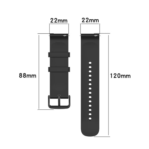VEROX 22MM Smart Watch Strap Compatible with Galaxy Watch 3 45mm, Realme S/S Pro, OnePlus(46mm), ColorFit Pro 4/Pro 4 Max/Ultra/Ultra 2, Amazfit GTR (47mm)/ GTR 2E Compatible All 22MM Watch -Black - Image 3