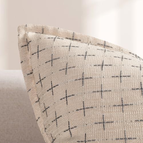 ZWJD Pillow Covers 22x22 Set of 2 Soft Polyester Textured Pillow Covers with Stylish Flange Edge Cozy Farmhouse Throw Pillows for Couch Bed Sofa Living Room - Image 3