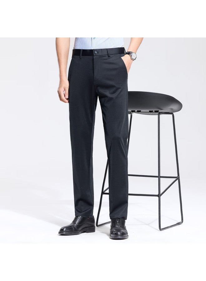 Hodo Hodo Men's Business Pants With Mulberry Silk & Cool Breathable Fabric Smooth Straight-leg Solid Color Summer Casual Pants - Image 4