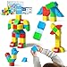 Asago Magnetic Blocks for Toddlers 134 inch 36PCS Kids Building Toys Creative Stacking Colorful Sensory Block with Magnet Educational Construction Cubes Set for Boys Girls Kids Ages 3 4 5 6 7 Year - Image 2