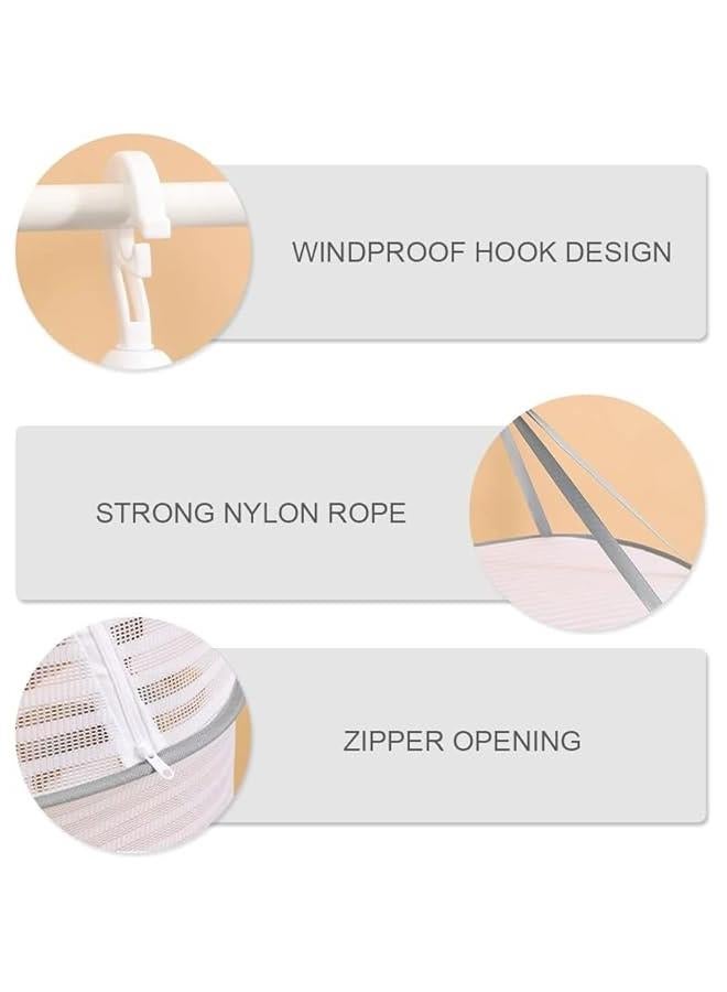 MIXDE Hanging Dryer Net Foldable Drying Rack Net Dryer 3 Layer Folding Fish Net With Zipper For Fish, Vegetables, Fruits, Herbs - Image 4