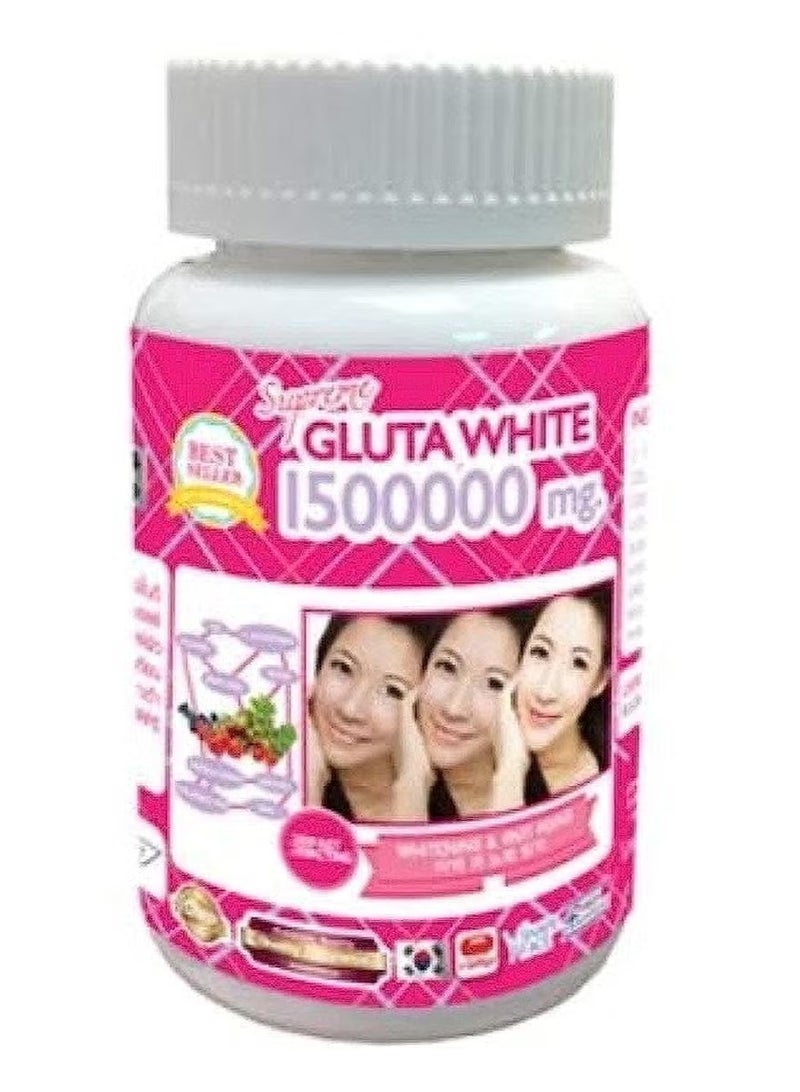 Gluta White White 1500000 Mg Glutathione Skin Brightening 30 Caps