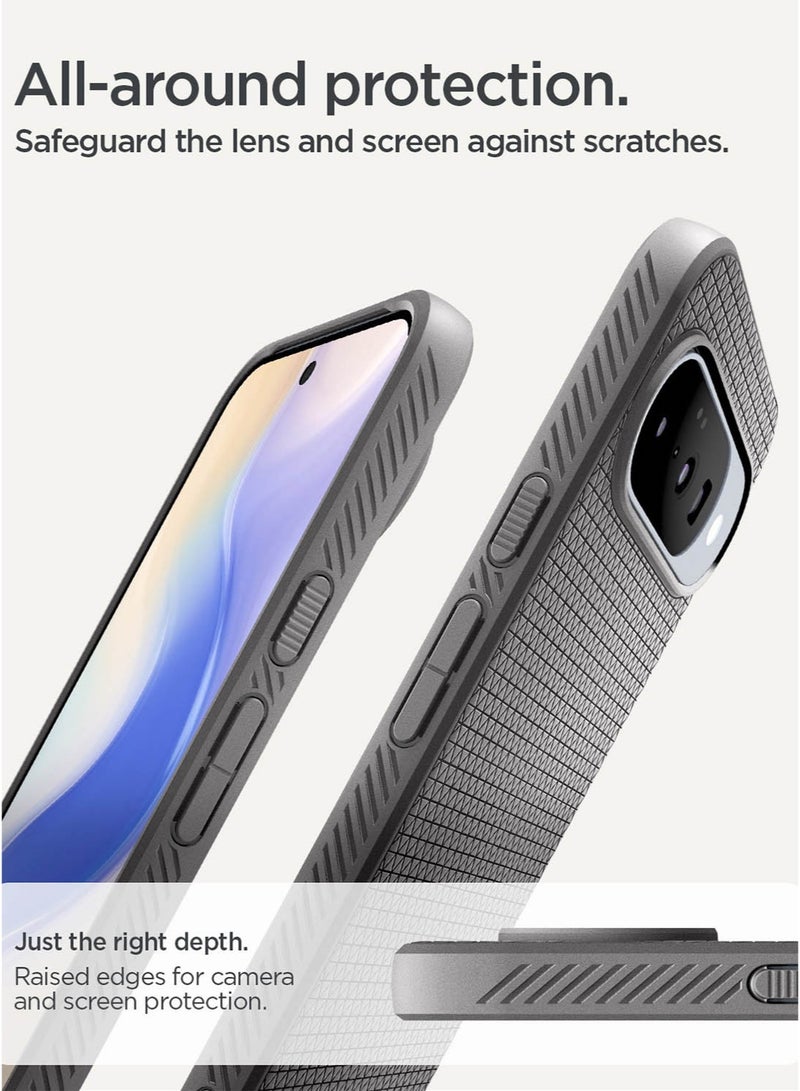 Spigen Liquid Air MagFit Google Pixel 10 Case / Pixel 10 PRO Case Cover [Pixelsnap and MagSafe compatible] - Marble Gray - Image 5