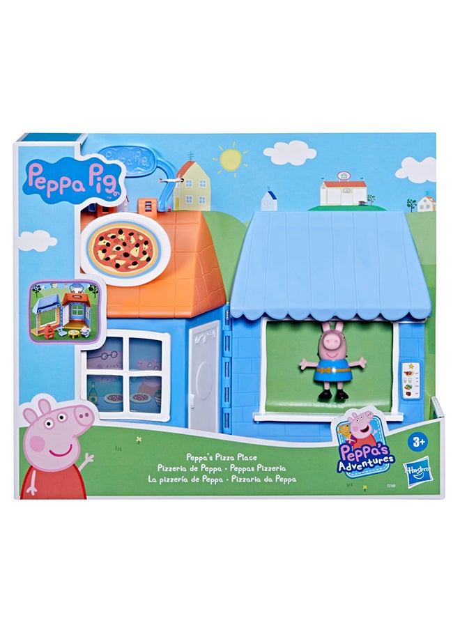 Peppa Pig Peppa’s Adventures Peppa’s Pizza Place Carry-and-Play Playset, Preschool Toy, Includes 1 Figure and 4 Accessories, Ages 3 and Up  - Image 2