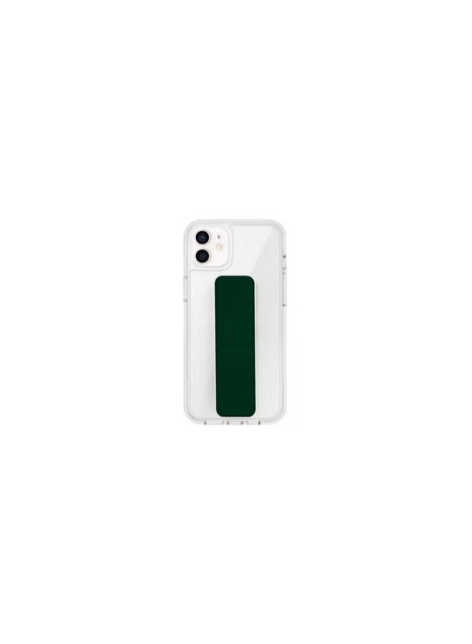 CATANES iPhone 11 Clear Case with Magnetic Wrist Strap Finger Grip Kickstand Green - Image 2