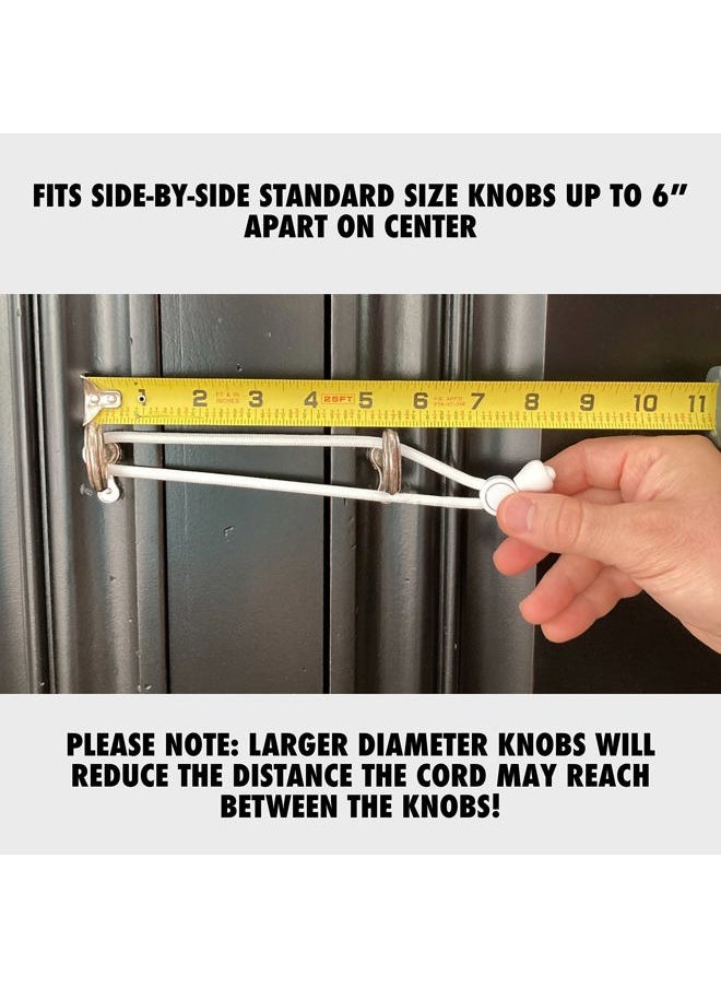 Kiscords - Kiscords Baby Safety Cabinet Locks for Knobs Child Safety Cabinet Latches for Home Safety Strap for Baby Proofing Cabinets Kitchen Door RV No Drill No Screw No Adhesive (White) - Image 1