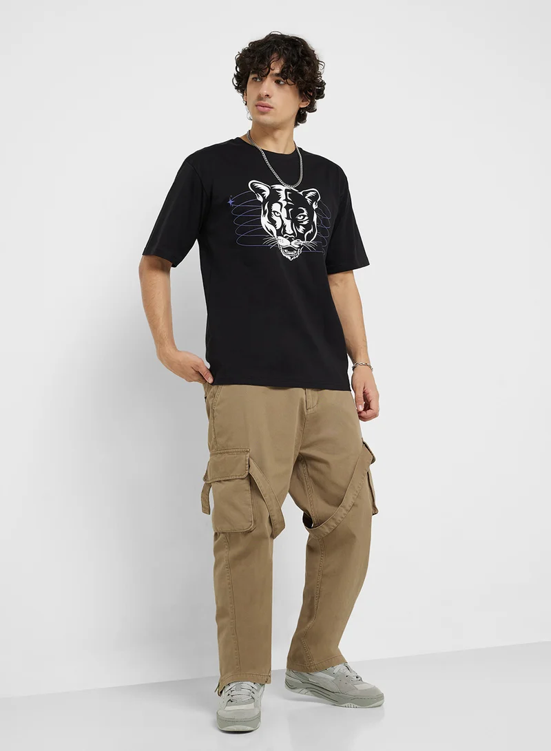 Seventy Five Printed Crew Neck T-Shirt