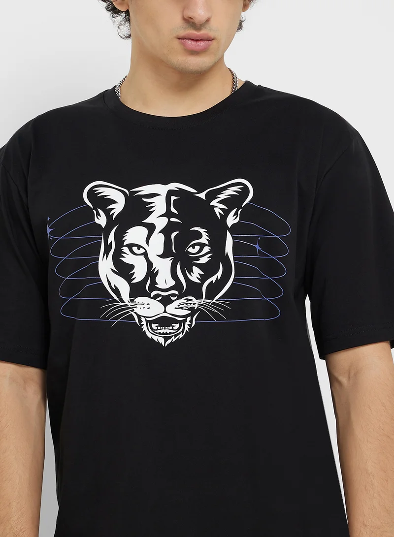 Seventy Five Printed Crew Neck T-Shirt