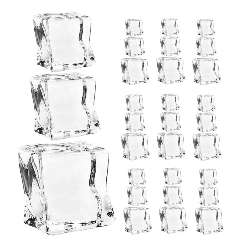 Acrylic Decorative Ice Cubes 40pcs Realistic Stones Vase Fillers Bar Decor Photography Props Reusable - Image 2