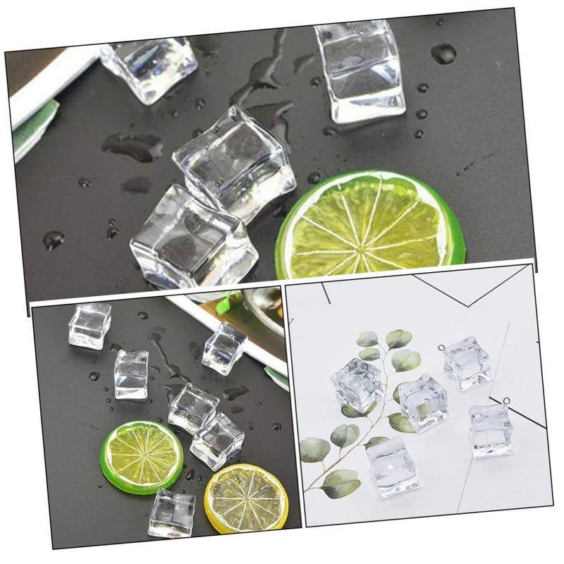 Acrylic Decorative Ice Cubes 40pcs Realistic Stones Vase Fillers Bar Decor Photography Props Reusable - Image 4