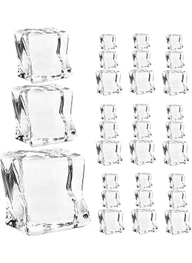 Acrylic Decorative Ice Cubes 40pcs Realistic Stones Vase Fillers Bar Decor Photography Props Reusable - Image 1