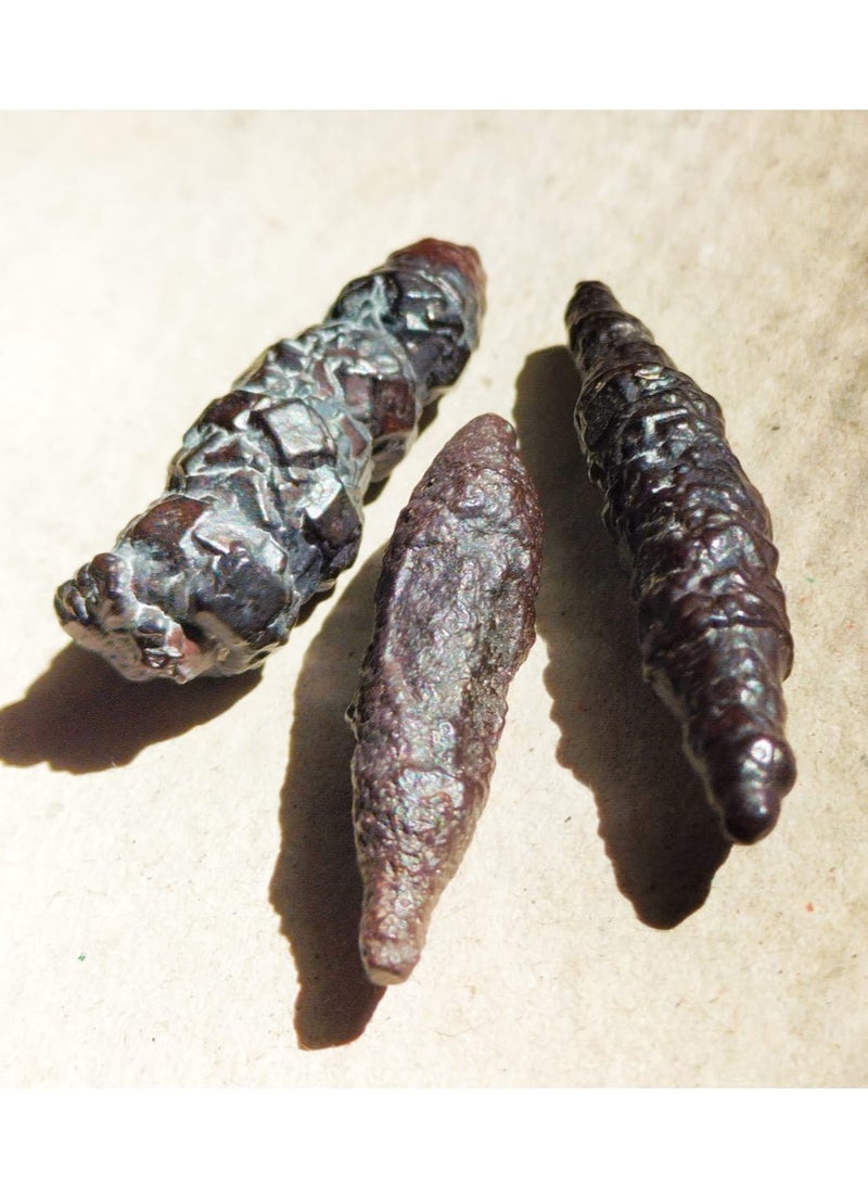3pcs of rare Meteorite stones , completely natural , collectors and for all uses - Image 2