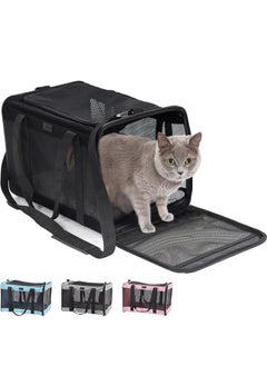 Gorilla Grip Gorilla Grip Airline Travel Cat Carrier Bag Up to 15 Lbs, Breathable Mesh Collapsible Pet Carriers for Small, Medium Cats, Small Dogs, Puppies, Portable Kennel with Soft Washable Waterproof Pad, Black  - Image 1