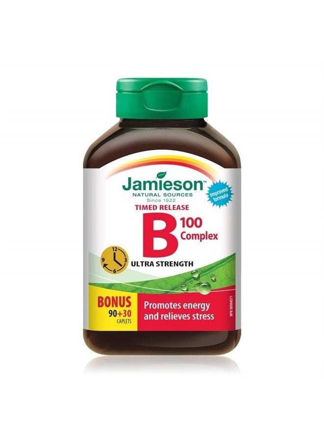 Jamieson B Complex 100mg Time Released Bonus 120 Count …  - Image 1