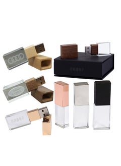 Generic U Disk Crystal U Disk U Disk 8G 16G 32g Glass Transparent Crystal Can Be Engraved LOGO-Color:Crystal Series 4-Capacity:4GB  - Image 2