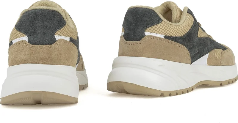 Ziya , Men's Genuine Leather Sneaker 14150Z0009 Beige