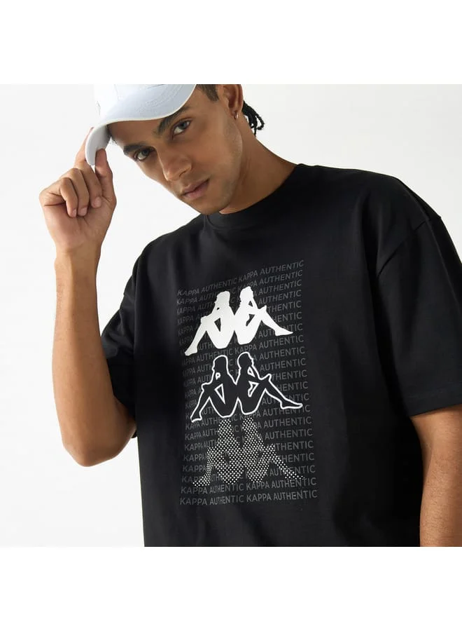 Kappa Kappa Logo Print T-shirt with Crew Neck and Short Sleeves