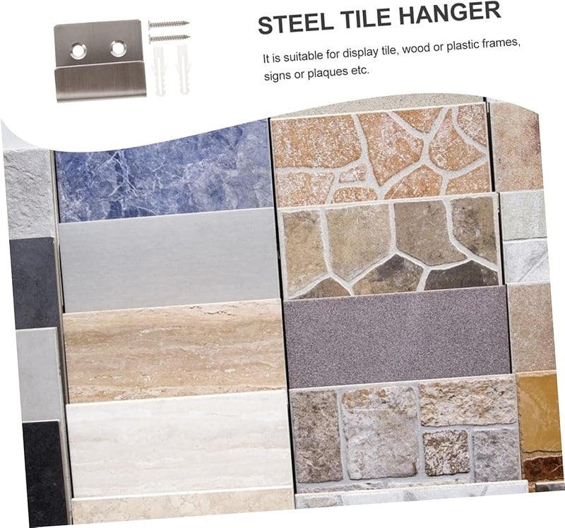 قوس جدار البلاط من الفولاذ المقاوم للصدأ 12 مجموعة خطافات مع مسامير سهلة التركيب قدرة تحمل قوية - Image 4