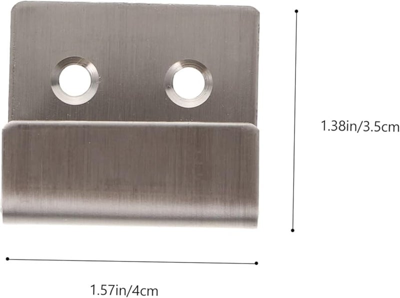 قوس جدار البلاط من الفولاذ المقاوم للصدأ 12 مجموعة خطافات مع مسامير سهلة التركيب قدرة تحمل قوية - Image 3