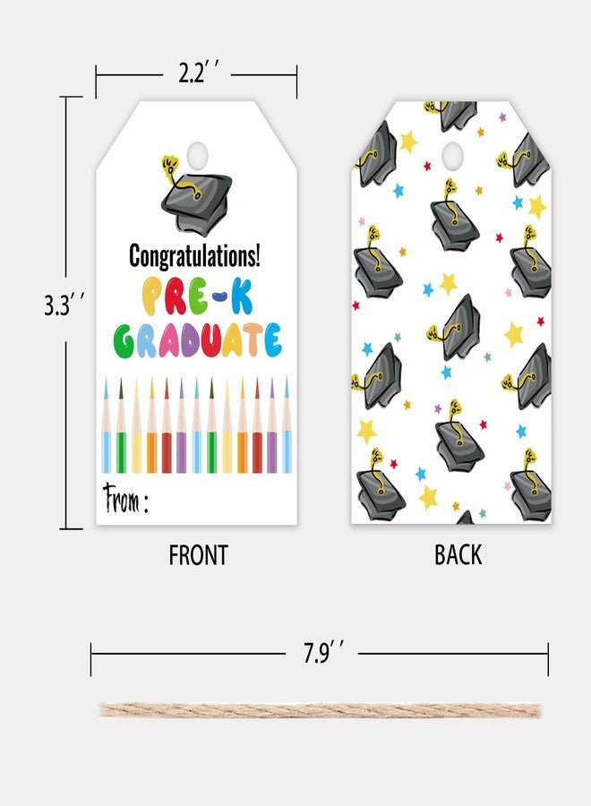 Aukolass 50 Pcs Pre-K Graduation Gift Tags, Congrats Grad Party Favors Gift Tags for High School or Happy College Graduation Party Decoration Supplies (pre k, 2.2 * 3.5 - Image 2
