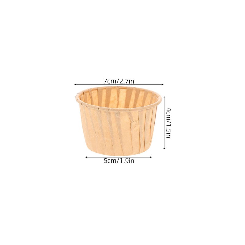 Natural Color Grease Proof Paper Cake Cups 100pcs Baking Muffin Liners For Birthday Party - Image 3