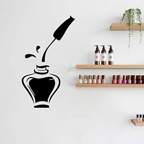Roonir Roonir Salon Wall Stickers Nail Polish Beauty Manicure Salon Wall Window Vinyl Decal Sticker Nail Salon Ad Decor  - Image 1
