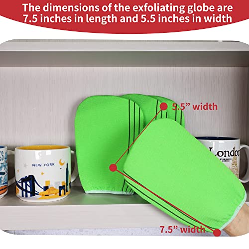 etreetowel Korean Asian Exfoliating Bath Washcloths Mitt Scrub for Body washcloth Glove Premium Viscose Rayon Towel Korea Made(4 pcs of Glove Exfoliating Mitts) - Image 5