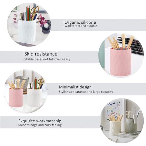 minimaliving Pen Holder,Nordic Style Silicone Waterproof Pencil Holder for Desk Simple&Modern Minimalist Makeup Organizer Multifunctional Office Supplies for Home,Kids and School (Black) - Image 5