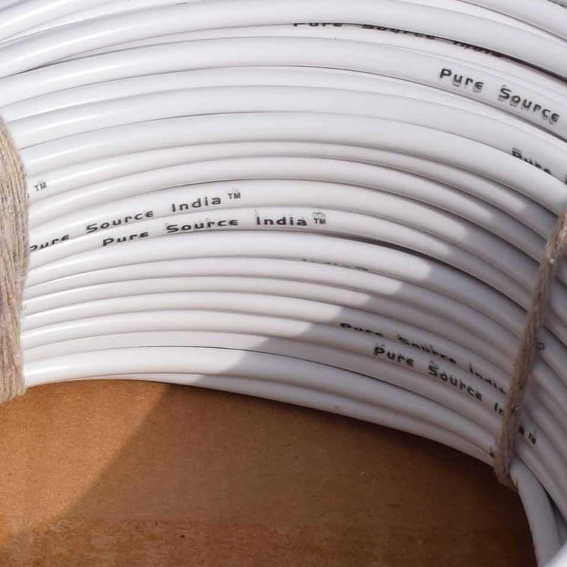 Pure Source India Flexible 025mm x 2 Core Round Copper Electrical Wire Load Capacity 2 Ampere 450 Watt White 15 MTR - Image 4