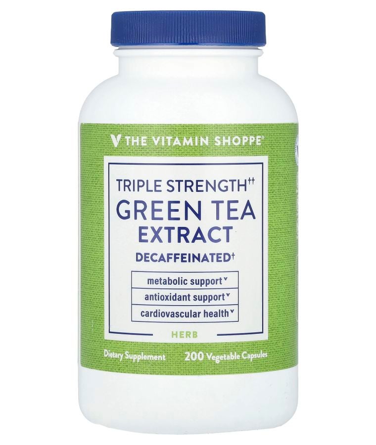 The Vitamin Shoppe Green Tea Extract Triple Strength Decaffeinated 200 Vegetable Capsules (750 mg per Capsule)