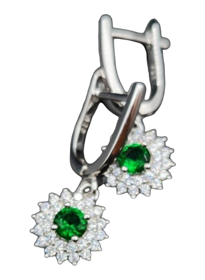 Flower Pendant Necklace With Pendants and Earing - Image 1