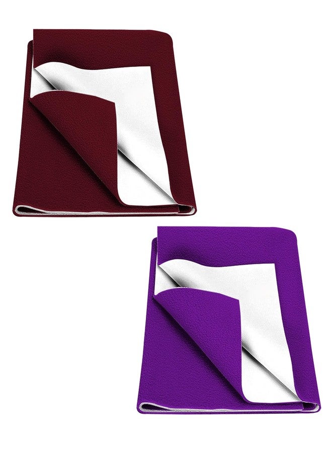 BabyMoo Changeable Dry Sheet I Water-Resistant Bed Protector Sheet I Baby Water Proof Dry Sheet (2, Maroon, Amethyst, Small) - Image 1