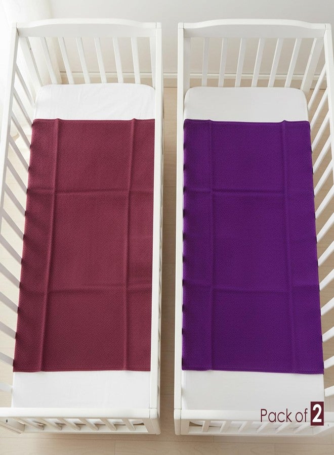 BabyMoo Changeable Dry Sheet I Water-Resistant Bed Protector Sheet I Baby Water Proof Dry Sheet (2, Maroon, Amethyst, Small) - Image 2