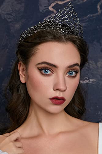 Coucoland Elven Circlet Elf Crown - Evil Fairy Galadriel Silver Halo Headpiece Gothic Celtic Tiara Larp Headband Medieval Renaissance Jewelry Accessories Elf Costume for Women - Image 3