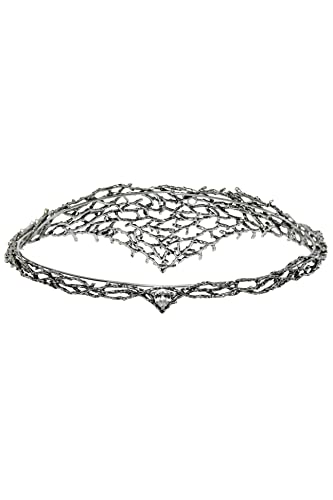 Coucoland Elven Circlet Elf Crown - Evil Fairy Galadriel Silver Halo Headpiece Gothic Celtic Tiara Larp Headband Medieval Renaissance Jewelry Accessories Elf Costume for Women - Image 1