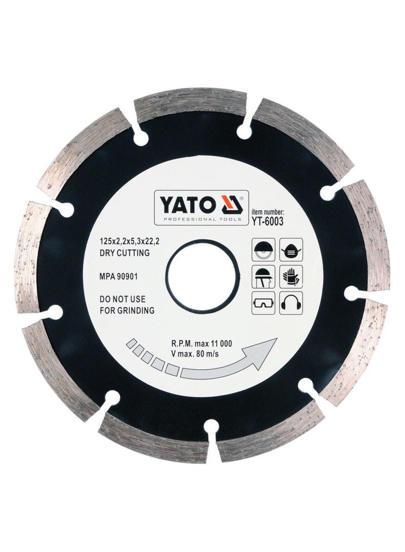 Yato YATO Diamond Blade Segmented-HS 125x2.2x22.2mm