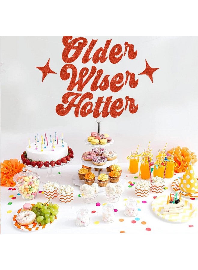 BEISHIDA لافتة بيشيدا اللامعة الحمراء الأكبر حكمة والأكثر جاذبية مع نجمة، لافتة عيد ميلاد مضحكة 30 40 50 60 70 80 زينة حفلات - Image 5