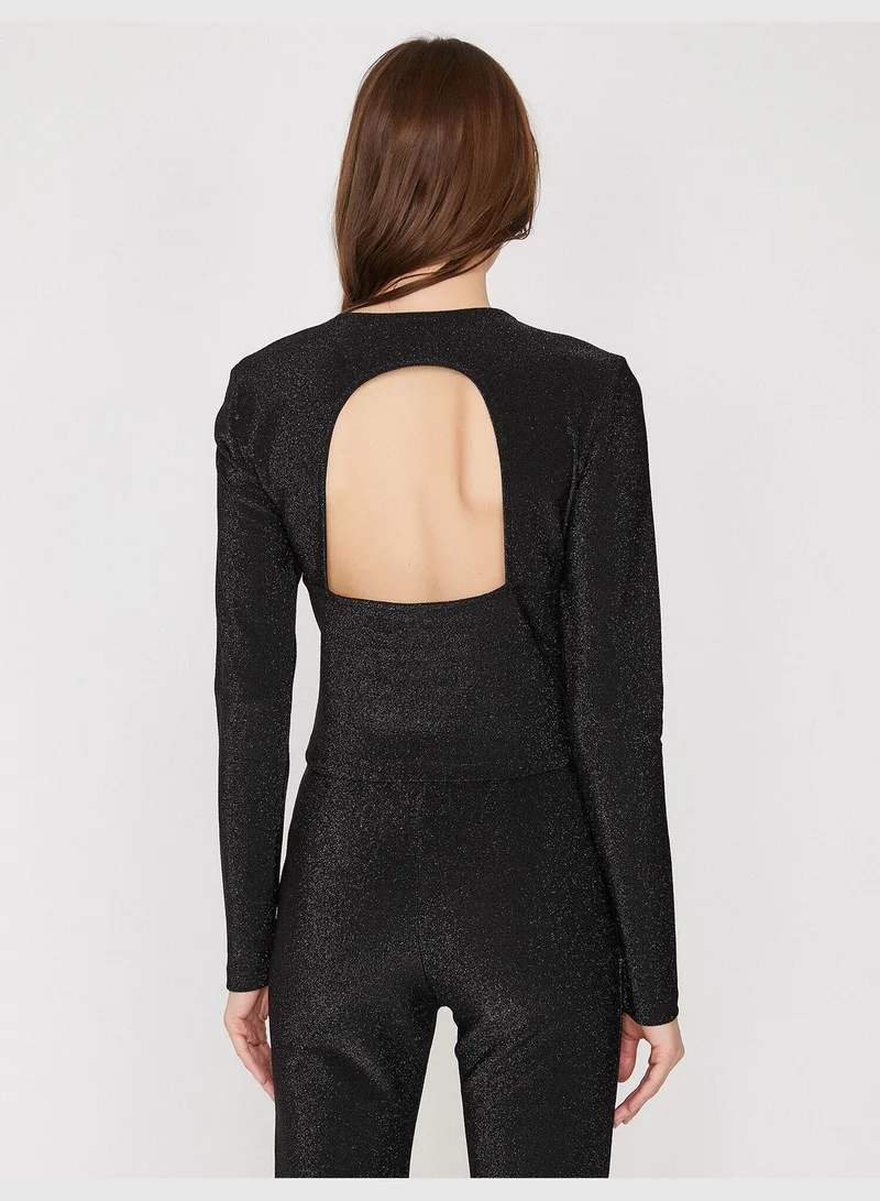 KOTON Shimmer Detailed T-Shirt