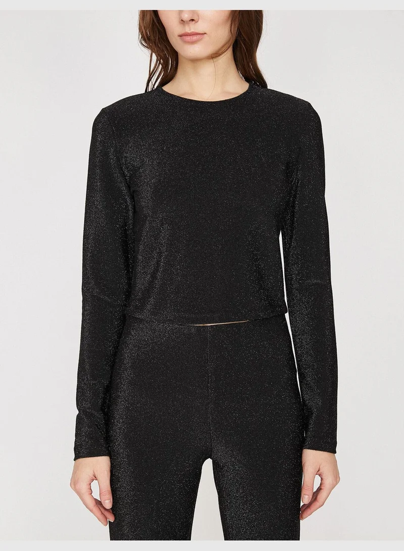 KOTON Shimmer Detailed T-Shirt