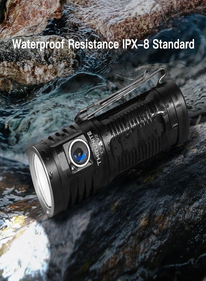 ThruNite T1S V2 Magnetic Tailcap Mini Flashlights, USB C Rechargeable Flashlight with SST40 LED, 1212 Lumen, 184 Meters Throw EDC Flashlight - Black CW - Image 4